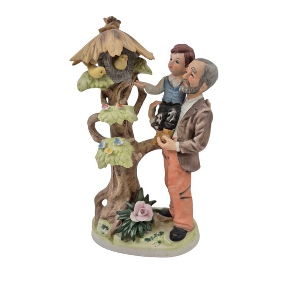 Vintage Lefton Figurine China Hand Painted Porcelain 07778 Grandfather Grandson - Picture 10 of 10